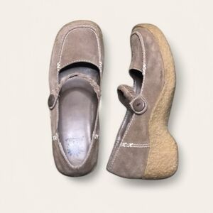 Yellow Box Tan Platform Shoes